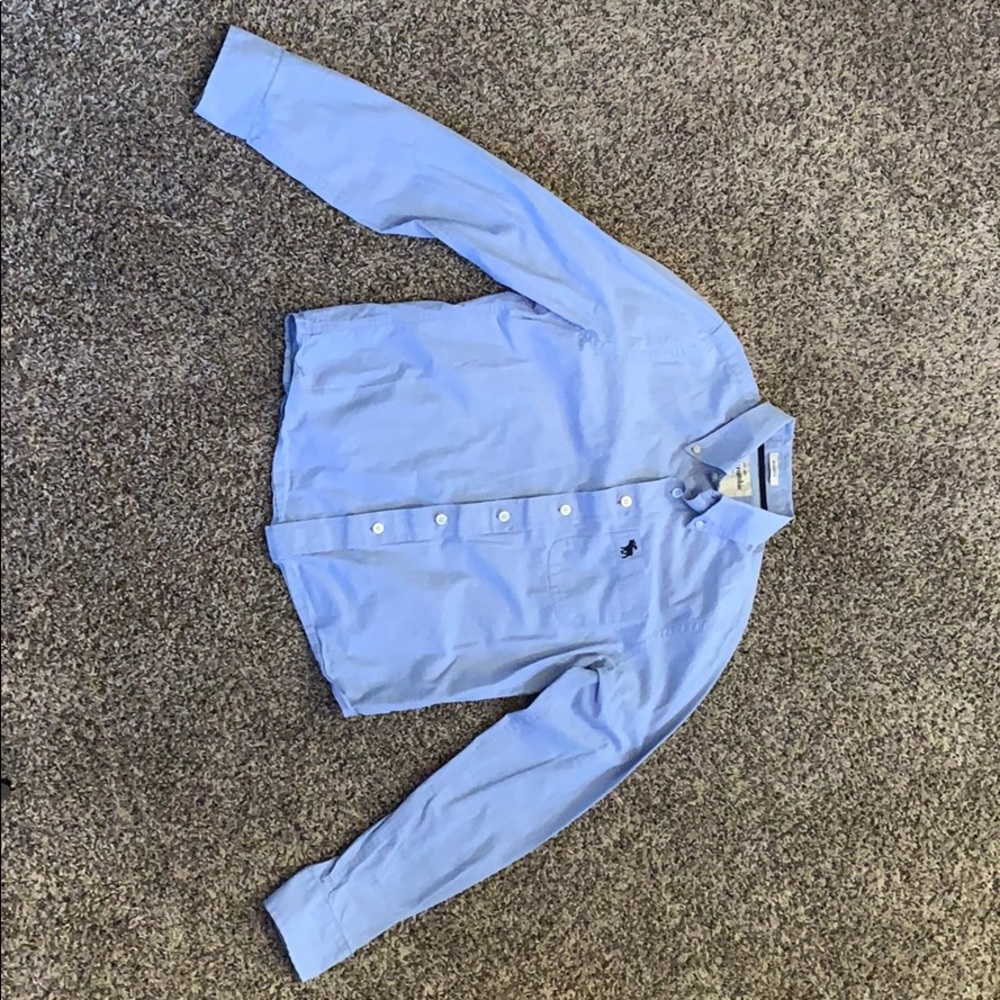 Abercrombie muscle light blue button up boys.